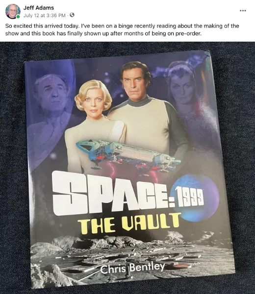 Facebook post from Jeff about a book that arrived. There's more detail about this post and its example on this page.